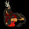 Samira with her mate, in such a protective hold. Art copyright to Alanna on furc, Sami mine, wolf his player.