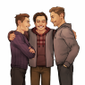 Cael and his twin and older brother. By rngrn on Tumblr!