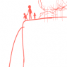 Just a little sketch of Jackson throwing his kids over a waterfall. (Don't worry, they can handle it.)