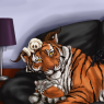 Lisle watching TV with his brother, his brothers boyfriend and the pet cat! Done by f0x on RPR!