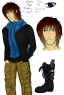 This is just what he wear around the house, and some info on him and a closer look of what his eye looks like.