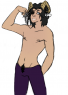 This is what he would look like, if he shaved, had no scars, looked pretty decent, started working out and decided to eat grapes half naked. So yeah, dream Ramsly.