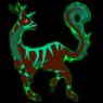 When she is in her feral form she can go between spiritual and non spiritual colorations this is the spiritual