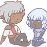 OTP Zeiro -- Zero and Ei. I didn't want to draw boots on them because it seemed tedious.