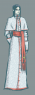 During his years as a priest and healer he generally wears this outfit