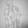 (In some AUs, Riswald is more of a warrior and wears light armor, mostly padded cloth and cuirboilli leather, with some iron plates for added protection.)