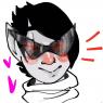 It should be noted that he can don either red or black shades. Drawn by me!