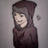 IRL me in my blood player hoodie drawn by http://anetrala.deviantart.com/ An artist friend of mine irl