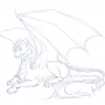Quick sketch by Archaic, Wolf/dragon form.
