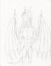 Original sketch of the bust image I did. I like how his wings came out.