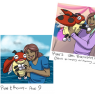 A collection of small polaroid-esque pics to show Pix's progression with Konpeito as a Ledyba. Drawn by me.