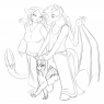 Hestia with her husband and their little girl Lyra.