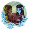 Keefer and Hat with Freija, she adores that octo.. Cherished friends.