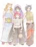 In the middle is Nevi (the short one) -- On the left is Pito, center is Xenix, right is Gaia (in Nevi's opinion, if Hell took the form of a man...)