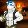 Thug enjoying his booze and stogie - Gift by Naitoz of DA
