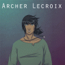 Transitional image of Archer to Thresher done in mock anime screen cap format for the character image.