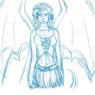 A blue sketch of Fellyn. By <a href="http://www.furaffinity.net/user/tequia-angel/">Tequia-Angel</a>