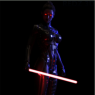 Sith Warrior her. Her skin isnt blue becaus e after she left, her mutation turned her skin back to her dad's complexion (dark)