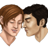 Gabriel and his husband Asa, done as a gift by f0x! <3