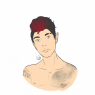 I was too lazy for his tattoos, there are where the smudges are