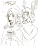 Doodle by Wovstah. Cinnimon acts as catnip for Xinarans. Needless to say...Cinnimon roll???!?