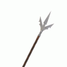 Spear-like polearm with steel head and ash haft.