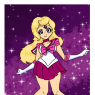 Mallory in a Sailor Moon style magical girl outfit!
