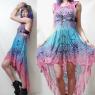 One of the many knitted lace dresses/tops she wears
