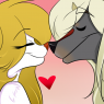 Marishka and Dacian booping each other by ShutUpJen on FA