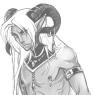 Pictured with only the near-invisible part of his head-dress. Disregard non-human ears in this case until I get a better reference.