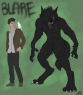 A ref for Blare in both forms. By Madiswain on DA.