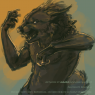 Blare in his werewolf form. By Majass on DA.