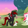 Zero with his wonderful family...can any pony ask for anything more?//Credit Goes To Rosy<3