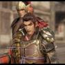 A screenshot of Sun Quan alongside Zhou Tai and Taishi Ci in Dynasty Warriors 9.