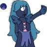 A blind Sapphire. Part of Saphire.
