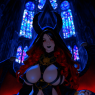 In her Succubus Form, Nne's pentagram is shown on her abdomen, along with other demonic markings. Sadiyaa grows wings and her fire changes color to match the realm of Hell.