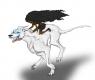 The extent of Mysani's ability as a hound. She can get BIG